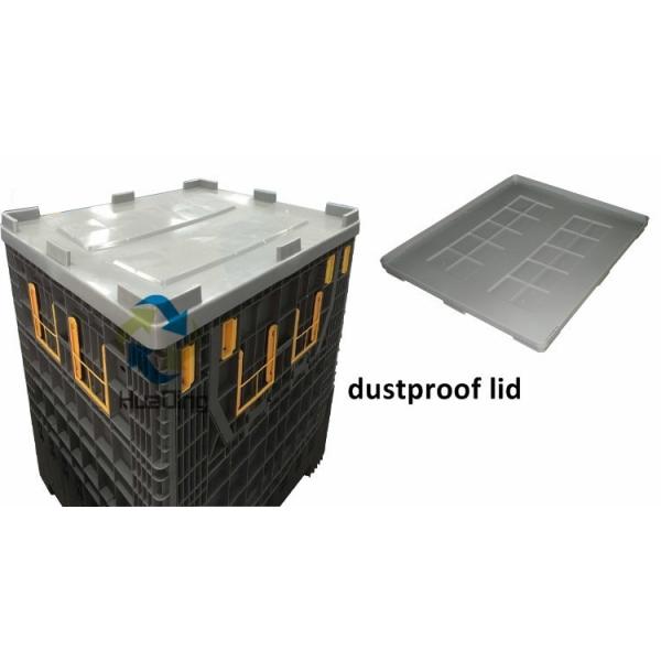 Large Capacity Foldable Plastic Container with 4T Static Load and Collapsible Design