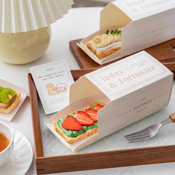 Gold Foil Dessert Box Set Premium French Tart Mousse Packaging Gift Card Included