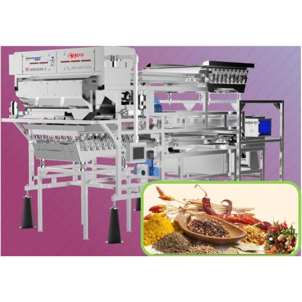 Precise Removal Spices Color Sorter Machine Double Layer Belt Type 400-600Kg/h