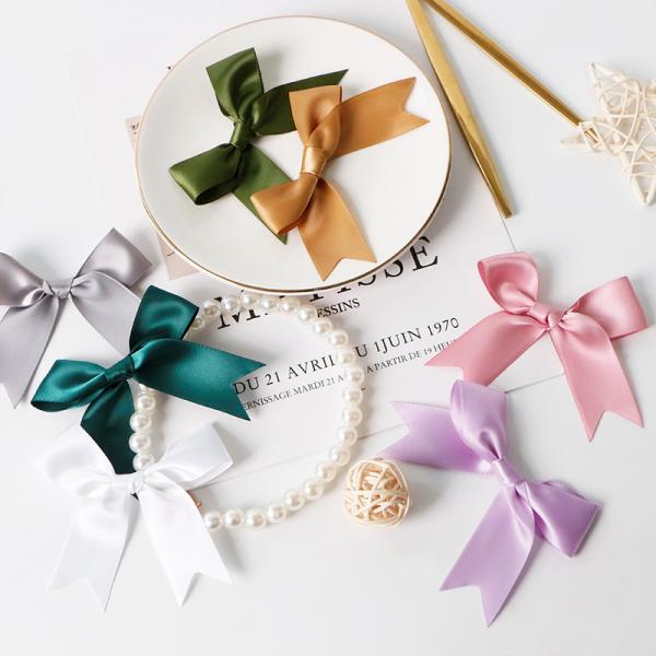 Arcos hechos a mano Accesorios de prendas de vestir Arco de cinta de satén para decoraciones y envases de regalos