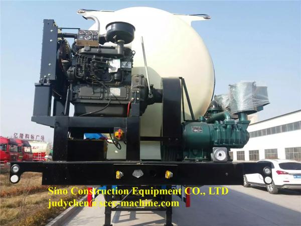 SCEC Heavy Duty Semi Trailers CIMC 3 FUWA Axles 35cbm Bulk Cement Tanker Trailer
