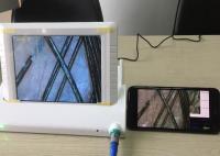 Analyseur visuel tenu dans la main de peau de Dermatoscope de loupe de Digital avec le rapport de données du colorant d'humidité d'huile flexible