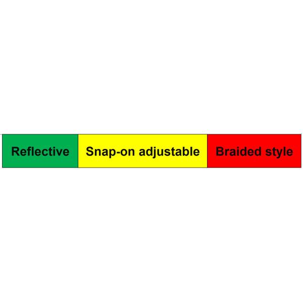 Snap On Adjustable Dog Collar Nylon Braided Dog Rope Reflective Pet Leash