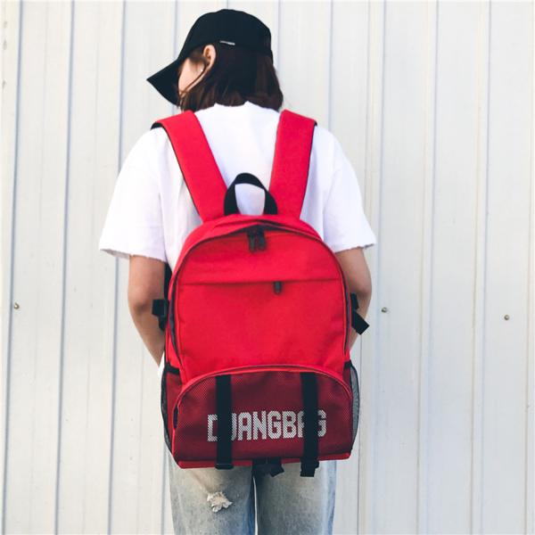 Summer south Korean version of the new canvas backpack female bag schoolbag college wind large capacity travel bag