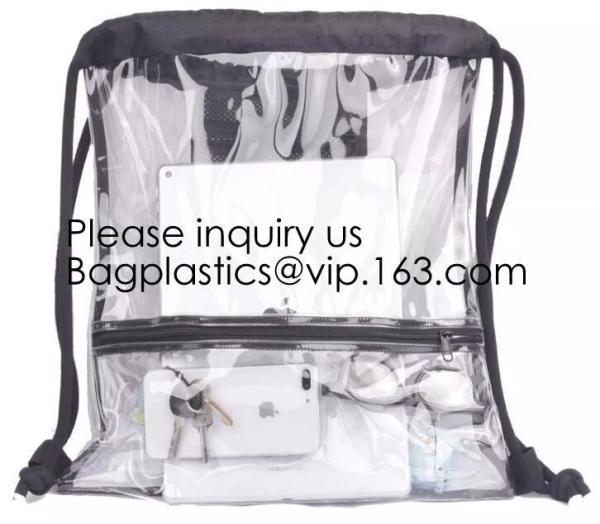 Drawstring Bags, Waterproof Small Clear Bag For Stadium Colleges Sport Event Work Concert Security Approved