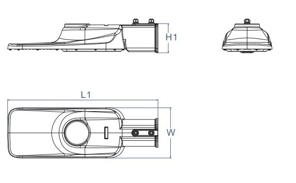 LED Street Light 10V Dim Die-Casting Aluminum Waterproof Weatherproof Smart Control Photocell Highways Parks Square