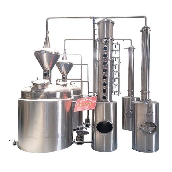 Máquina de destilação elétrica/aquecedora a vapor com controlo PLC e capacidade de 50L-2000L
