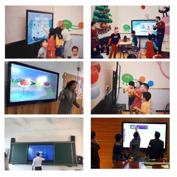 Tela plano interativo do monitor infravermelho do tela táctil de 60 polegadas