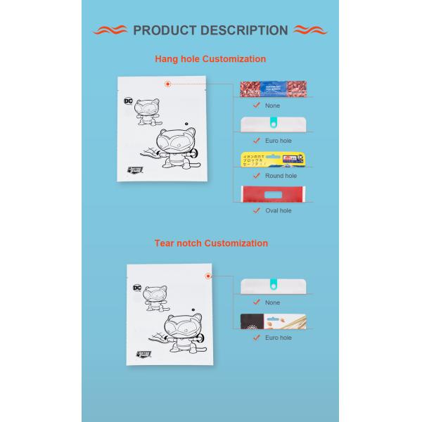 White Kraft Paper Heat Seal Bags Polyester Film Opaque For Electronic Products