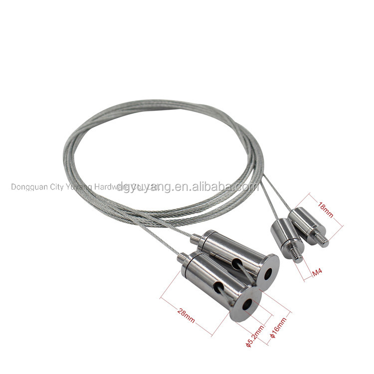 Adjustable Brass Cable Rope Gripper Efficient Stainless Steel Track Light Suspension Kit Cable Clips for Wire Hanging System