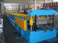 O rolo de corte hidráulico da plataforma de assoalho que forma a máquina 4KW galvanizou o controle de aço do PLC
