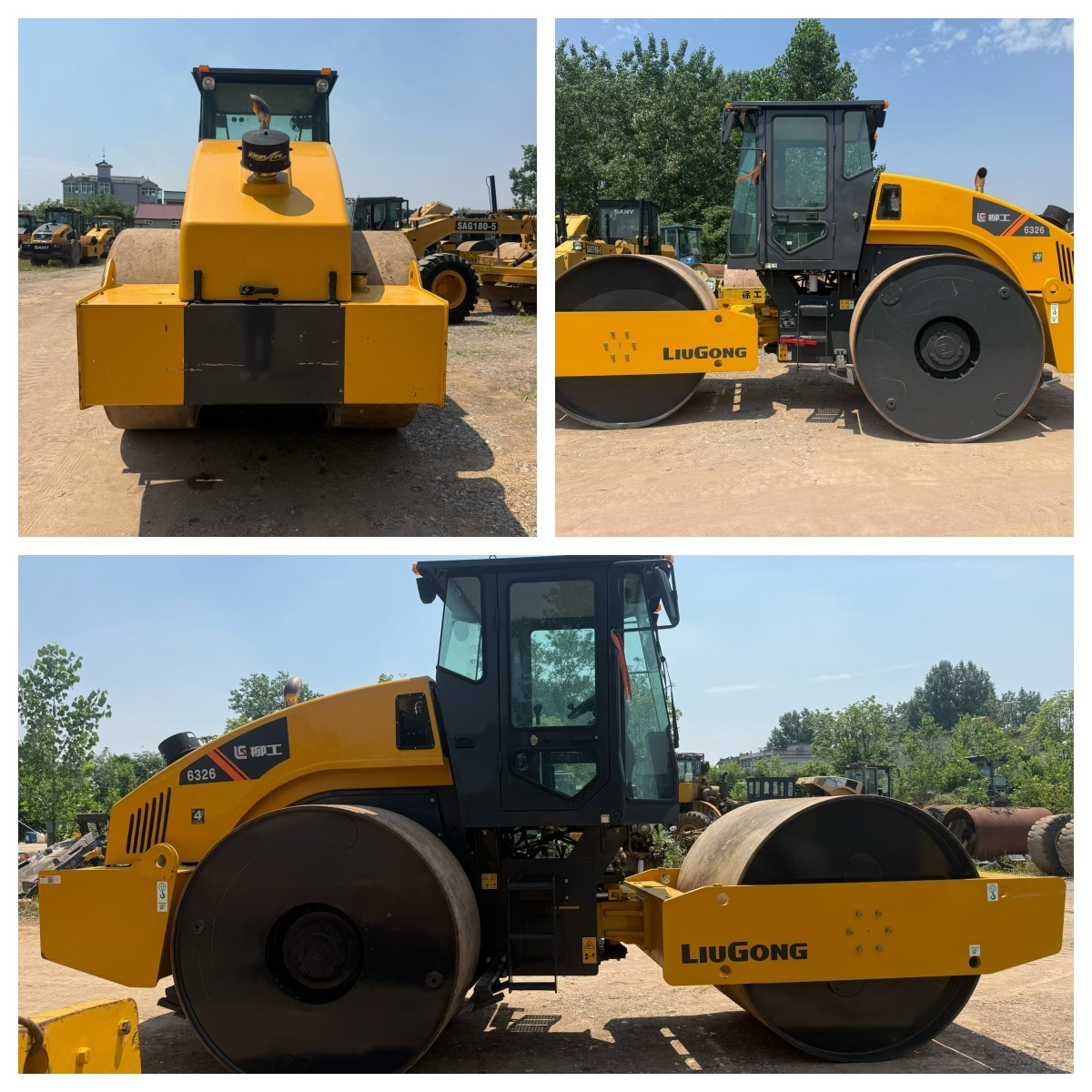 Refurbished LIUGONG 6326 Single Drum Vibratory Road Roller 26 Ton Compactor Equipment