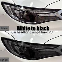 Hydrophobic TPU Car Lamp Film Self Healing Scratch Resistant White To Black 0.3*15m