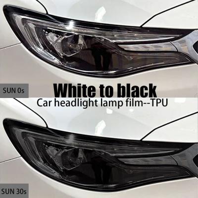 Hydrophobic TPU Car Lamp Film Self Healing Scratch Resistant White To Black 0.3*15m