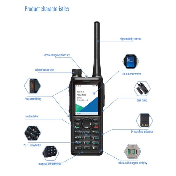 Цифровое двухстороннее радио HP780 серии GPS Аварийное двухстороннее радио Продвинутое профессиональное аналоговое цифровое двухстороннее радио