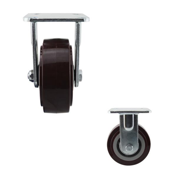 O plutônio 230kg vermelho fixado chapeia rodízios resistentes de 125mm