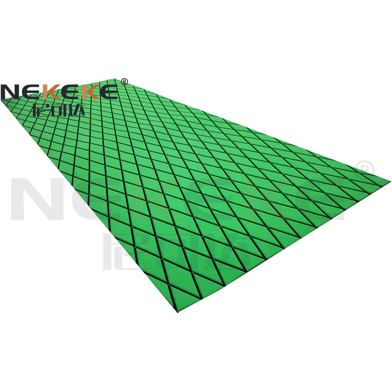 Self Adhesive EVA Deck Sheet Green Black Embossed Diamond Anti Slip Waterproof Foam Mat for Boat Gym Pool Garage