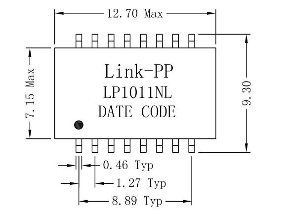 LP1011NL Single Port Magnetic Transformers 10/100Base-T Isolation Module