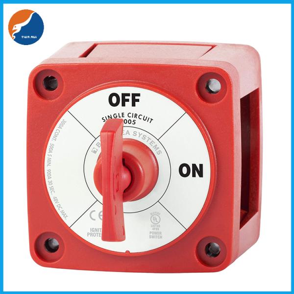 Single Circuit M Series 6005 Mini On Off Master Cut Red Battery Switch with Key