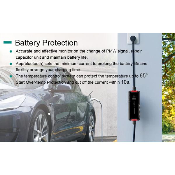 EVCOME Portable Ev Charger (220V 8A 10A 13A 16A) 5M Or Customized Cable With SAE J1772 IEC 62196 GBT