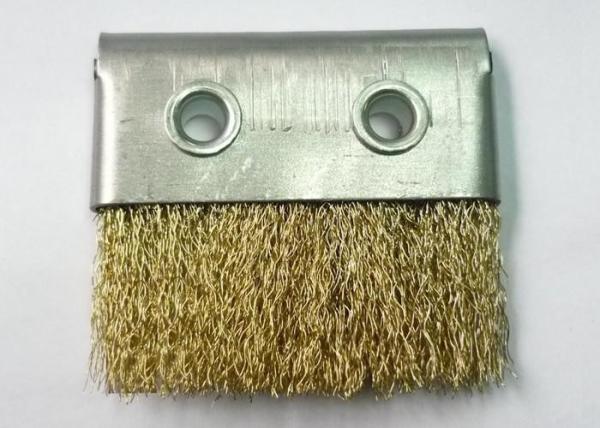 Dustproof Metal Channel Strip Brushes / Industrial Brush Strip Brass Wire Aluminium Holder