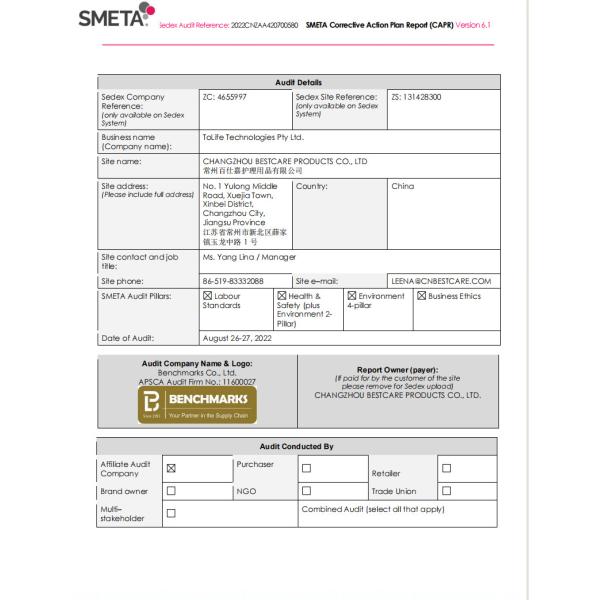 Changzhou Bestcare Products Co., Ltd.