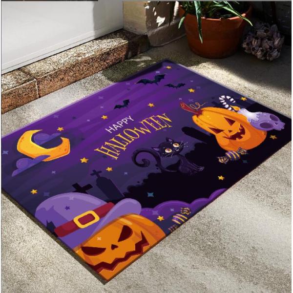 Halloween Day Special Door Floor Carpet Rug Crystal Velvet Rectangle Household Decoration