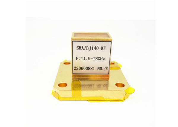 11.9GHz - 18GHz SMA Female Waveguide To Coaxial Adapter WR62 BJ140