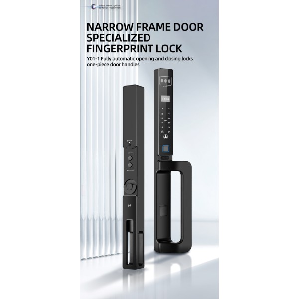 Face Recognition Fingerprint Lock 35MM Narrow Bezel Cell Phone Tuya Aluminum Door Code Lock Automatic Smart Door Locks
