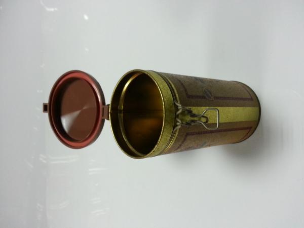 Cartucho do chá da lata do café com tampa plástica, cor da espessura 0.23mm Colden