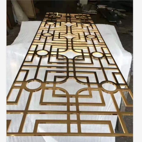 Hotel decorative luxury stainless steel sliding room divider