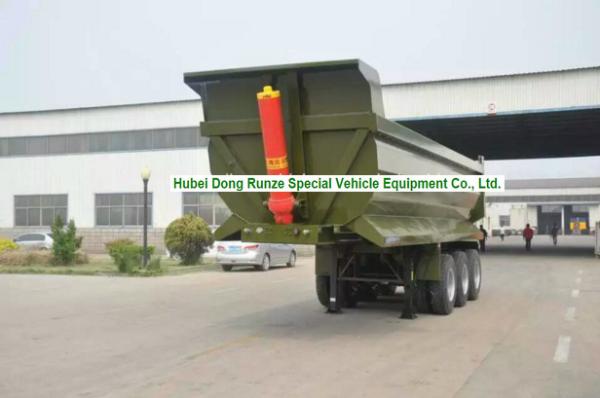 3 Axle U Shape Dump Semi Trailer Tipper Semi Trailer 30 ton U Type Hydraulic   24 CBM