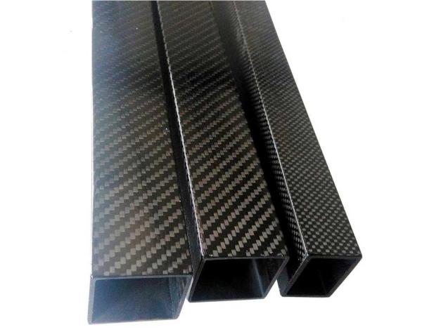 High Crushing Strength And Stiffness Lightweight 100% 3K Carbon Fiber Square Tubes