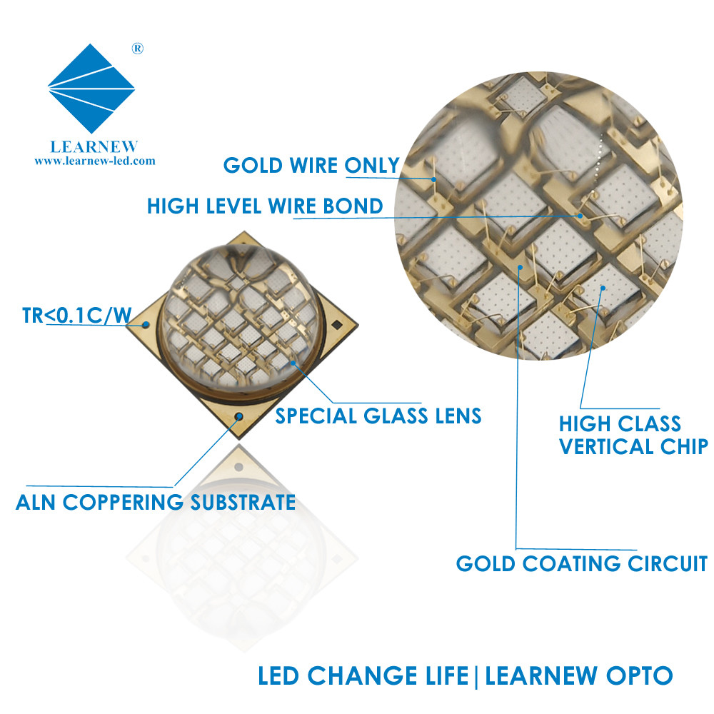 Обломок 1616 УДАРА СИД 100W-126W UVA SMD 3535 8025 лечить принтера 365nm13-56v 3D УЛЬТРАФИОЛЕТОВЫЙ