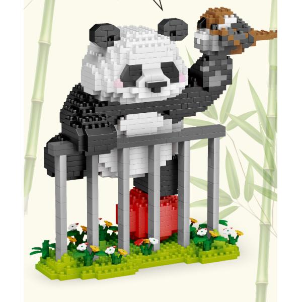 ABS Mini Bricks Building Blocks Panda Gift Box White Panda Toys for Boys Birthday Gift