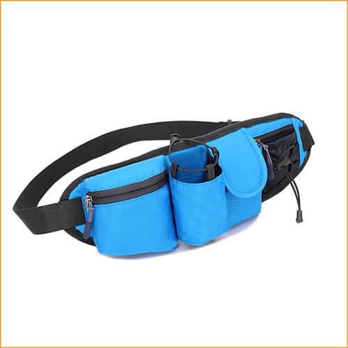 Waterproof Camping Waist Fanny Pack 4 Zipper Pockets With Water Bottle Holder