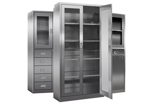 Медицинский шкаф из нержавеющей стали 304 с одностворчатым краном для больницы или лаборатории