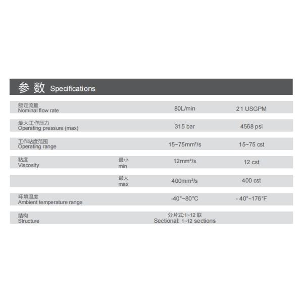 Высокое давление направленного управления клапаном Walvoil SD8-4 для телескопических подъемников бум-форков