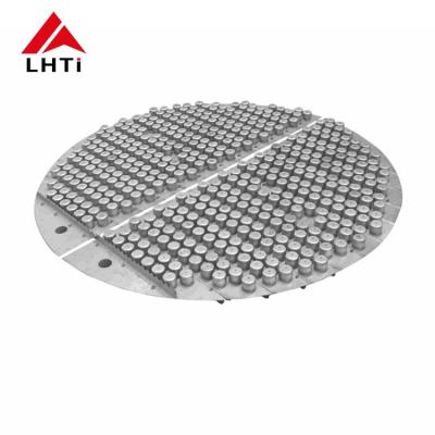 JIS que perfura o tampão de bolha Tray Cnc Distillation Column Internals do titânio