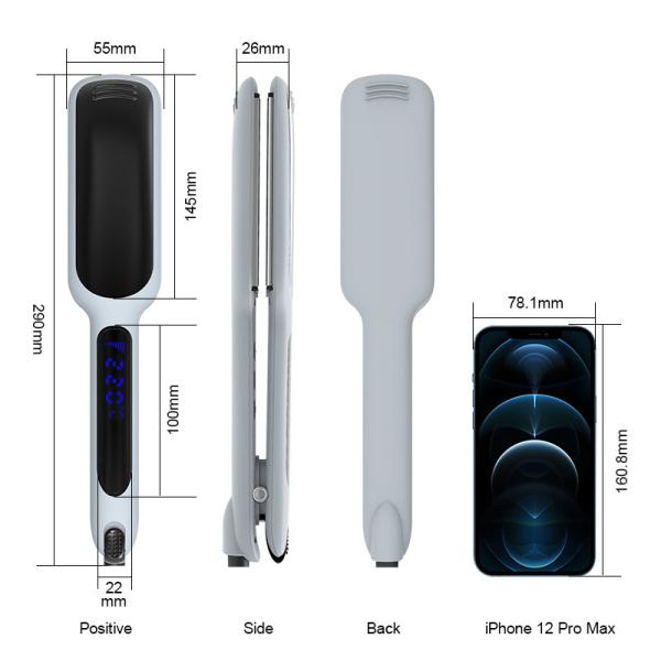 Ультракрасный плоский раскручиватель волос утюга