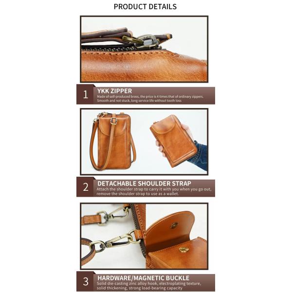 Antiwear бумажник сотового телефона дам, мини взаимное портмоне сотового телефона тела 6.5inch