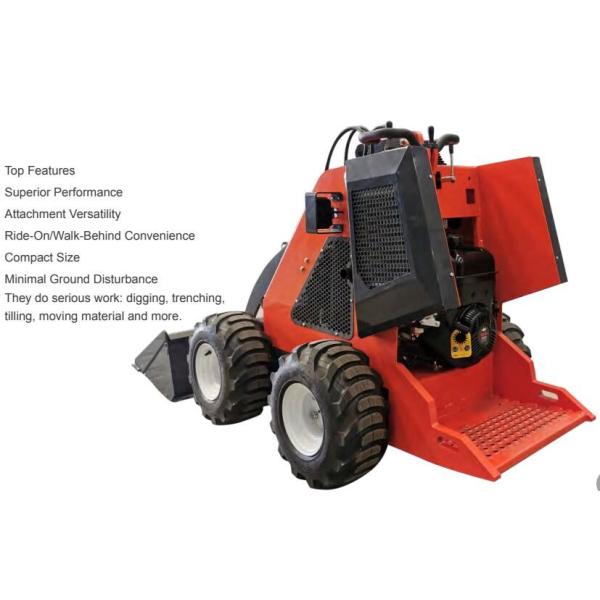 O modelo o mais atrasado Mini Skid Steer Loader Hydraulic Mini Loader diesel 13.5hp 10.1kw