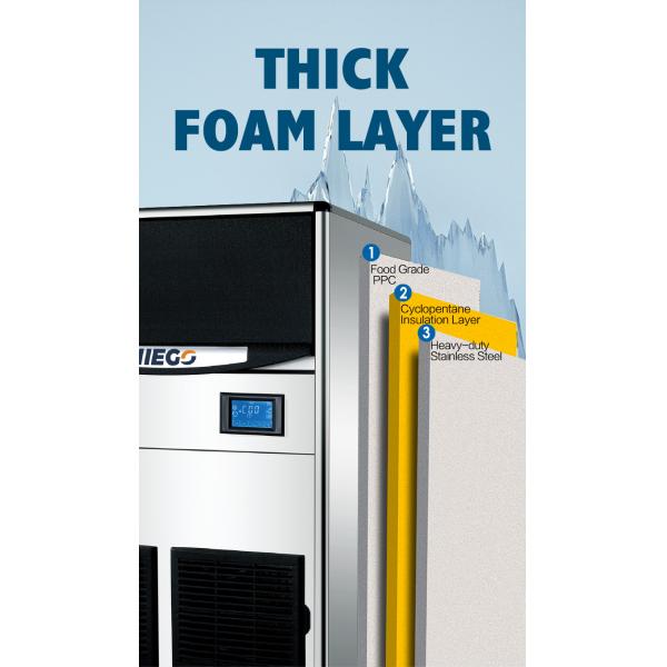 80 кг / 24 часа Crescent Ice Maker с воздушным охлаждением Портативный 80 кг промышленный льдогенератор