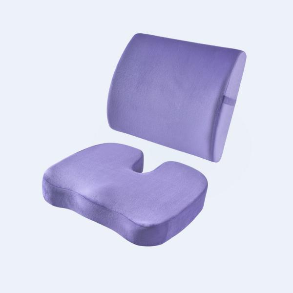 Anti-Static Polyester Cover Memory Foam Seat Cushion for Wheelchair and Lumbar Support