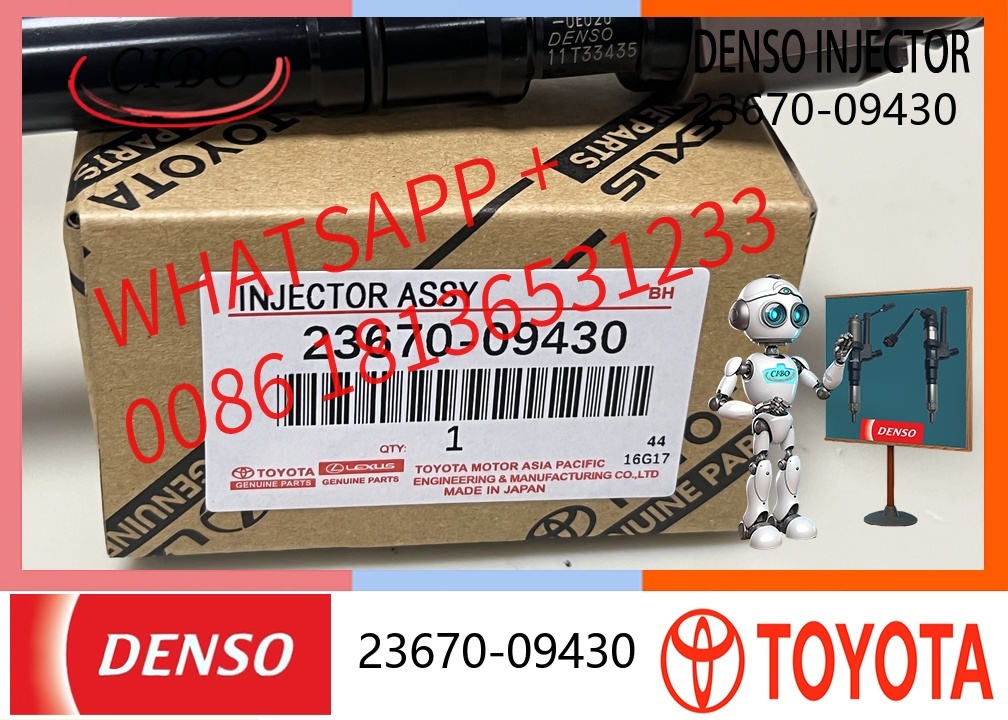 High-quality Best-selling Common Rail diesel Fuel Injectors 23670-0E020 23670-09430 23670-11020 Suitable for Toyota 2GD Engines