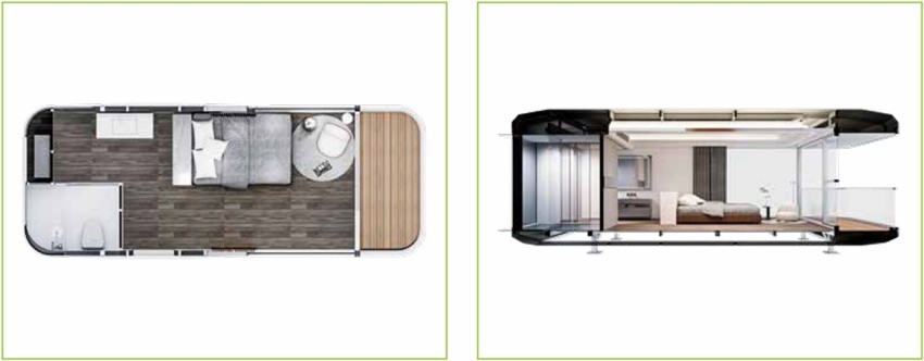 Thermal Insulation Mobile Space Capsule Apple Cabin House Customizable Steel
