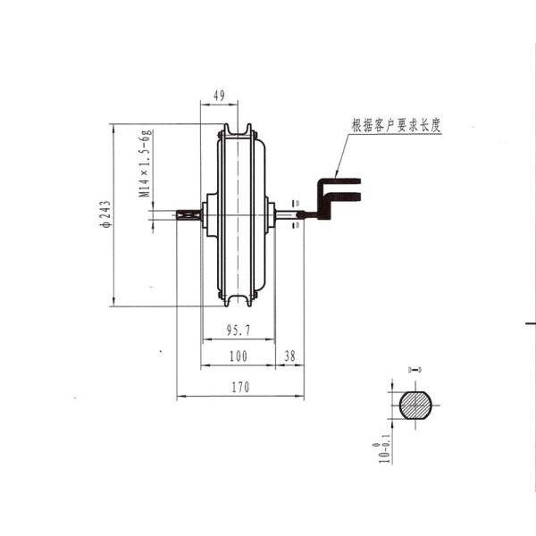 High Speed Bicycle Electric Hub Motor 36v 500w 100mm / 135mm Drop Out