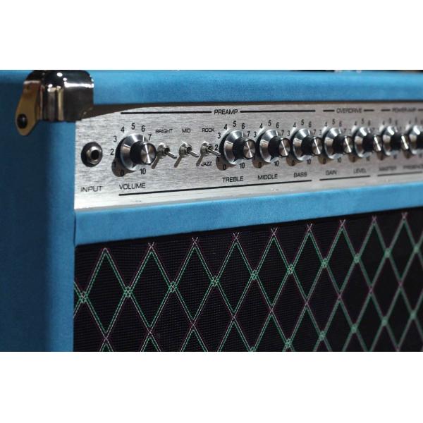 Custom Dumble Clone 2025 Overdrive Reverb 50-Watt Hand-Wired Tube Head-Suede Blue JJ Tubes 50W