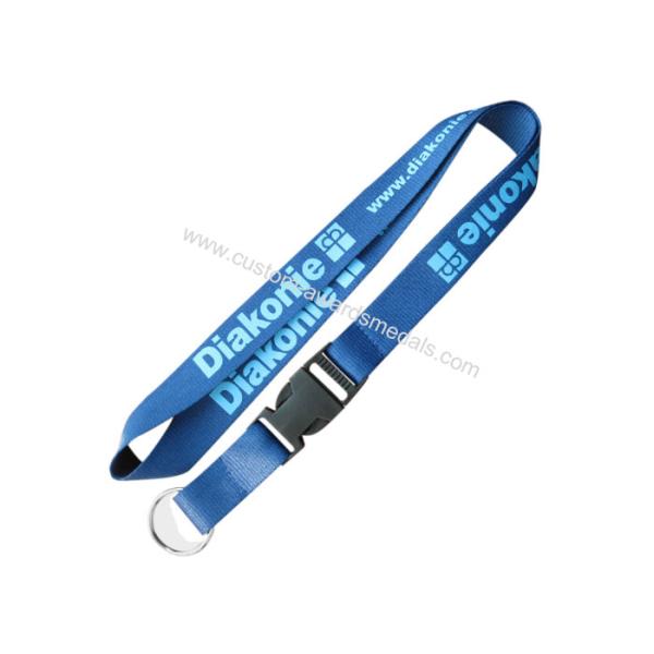 Diakonie Silk Screen Printing Promotional ID Card Keychain Lanyards With Safety Breakaway Clip