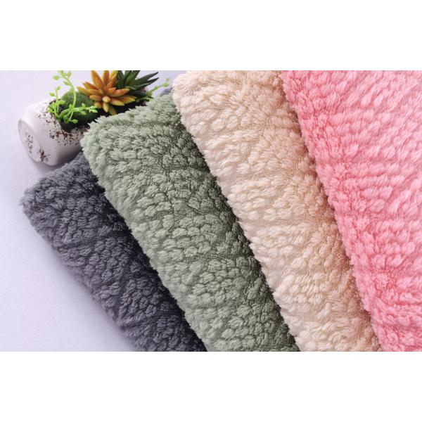 New Arrive Soft 100 Polyester Cotton Jacquard Embossed Fleece Fabric for Shoes Men Womens Clothing